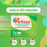 Piriteze Hayfever & Allergy Relief Antihistamine Cetirizine 7 per pack