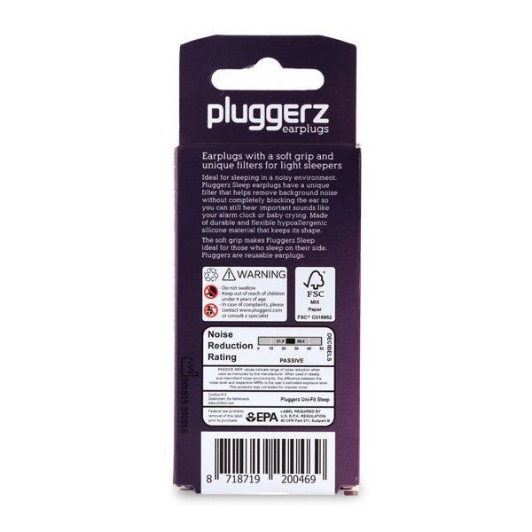 Pluggerz Sleep earplugs, 1 pair
