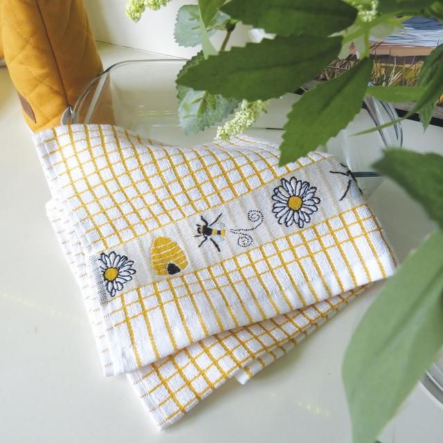 Poli-dri Jacquard Honey Bees Tea Towel