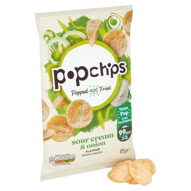 popchips Sour Cream & Onion Sharing Crisps 85g