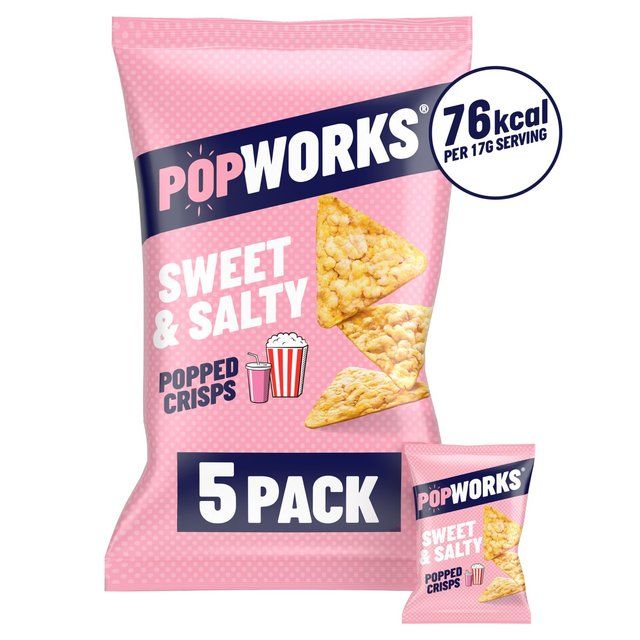 Popworks Sweet & Salty Multipack Popped Crisps 5 per pack