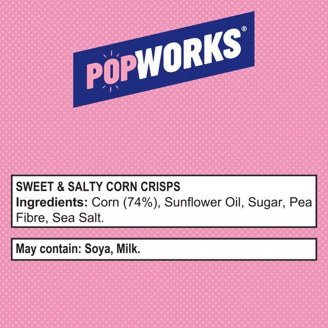 PopWorks Sweet & Salty Popped Crisps Sharing Bag 85g