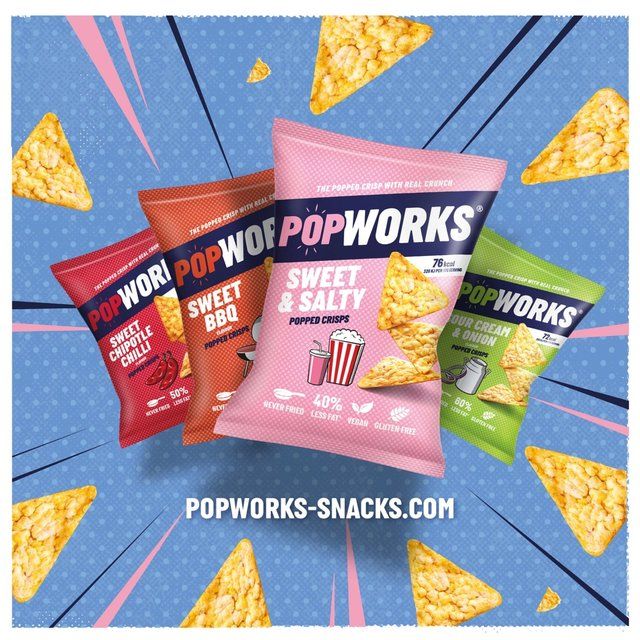 PopWorks Sweet & Salty Popped Crisps Sharing Bag 85g