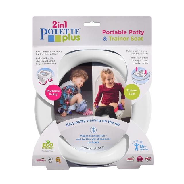 Potette Plus 2in1 Folding Portable Potty White