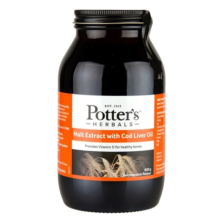 Potters Butterscotch Malt Extract (with Cod Liver Oil) 650g