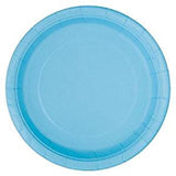 Powder Blue Recyclable Paper Party Plates 8 per pack