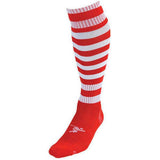 Precision Adult Pro Hooped Football Socks (7-12) Red/White / 1EA