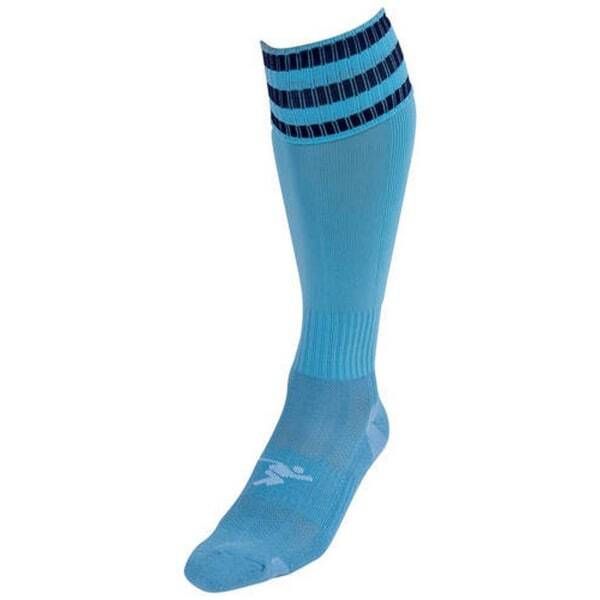 Precision Kids Pro Football Socks (12 -2) Sky Blue/Navy