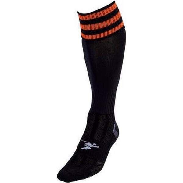 Precision Kids Pro Football Socks (3-6) Black/Tangerine / 1EA