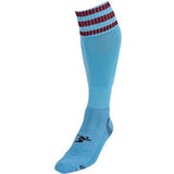 Precision Kids Pro Football Socks (3-6) Sky Blue/Maroon
