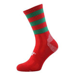Precision Kids Pro Hooped Socks (8 -11) Red/Green / 1EA
