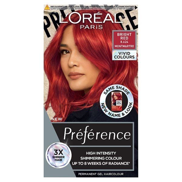 Preference Vivids (Colorista) Hair Dye Silver Grey 10.11 BRIGHT RED 8624