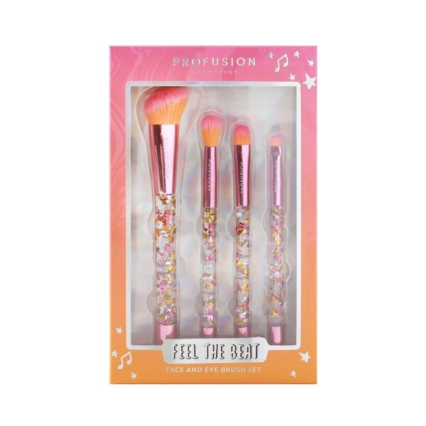Profusion Cosmetics It's a Vibe | 4 PC Face & Eye Brush Set