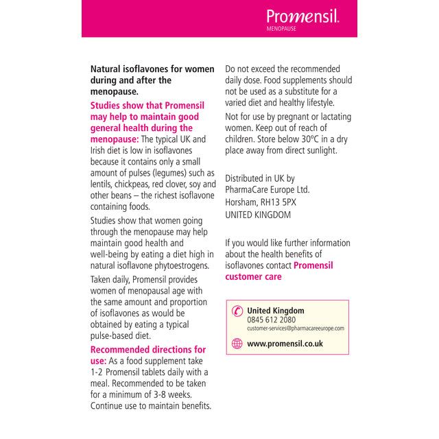 Promensil Maintenance Menopause Original Formula Supplement Tablets 30 per pack