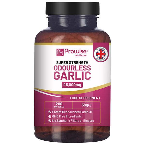 Prowise Odourless Garlic Capsules - 45,000mg - 200 Softgels