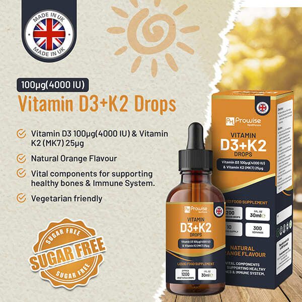 Prowise Vitamin D3 4000iu + K2 MK7 25µg I 30 ml Drops