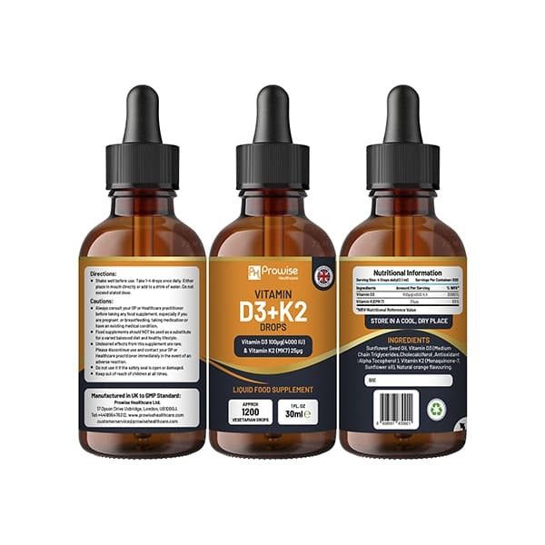 Prowise Vitamin D3 4000iu + K2 MK7 25µg I 30 ml Drops