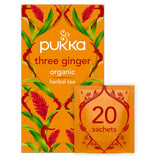Pukka Organic Three Ginger Tea Home Compostable Herbal Tea Bags x20