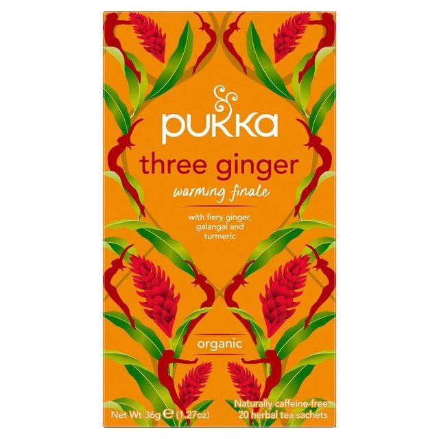 Pukka Tea Organic Three Ginger Tea Bags   20 per pack