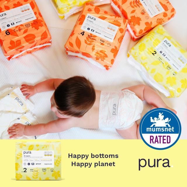 Pura Eco Nappies Size 2 (3-6kg) 4 x 38 per pack