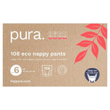 Pura Eco Nappy Pants Size 6 (14Kg+) Mega Pack   6 x 18 per pack