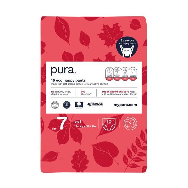Pura High Performance Eco Nappy Pants Size 7 (17+ kg) 16 per pack