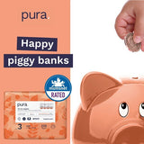 Pura Premium Eco Baby Nappies, Size 3 (4-9kg) 33 Nappies