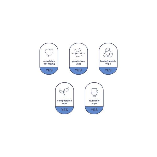 Pura Premium Flushable Moist Toilet Tissue Wipes, 40 Wipes