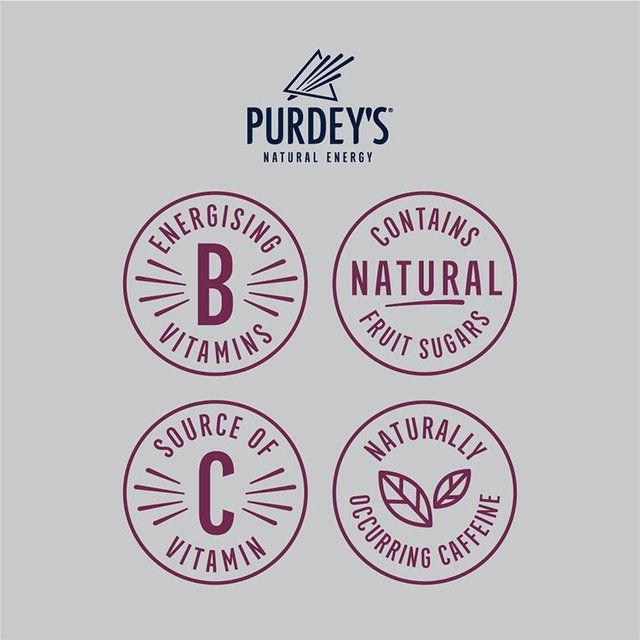 Purdey's Natural Energy Refocus Dark Fruits   4 x 250ml