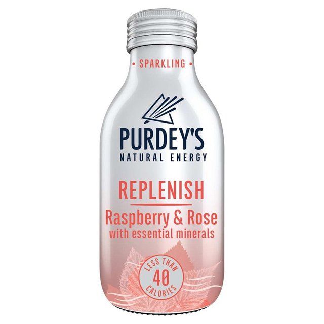 Purdey's Natural Energy Replenish Raspberry & Rose 330ml