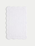 Pure Cotton Scalloped Bath Mat