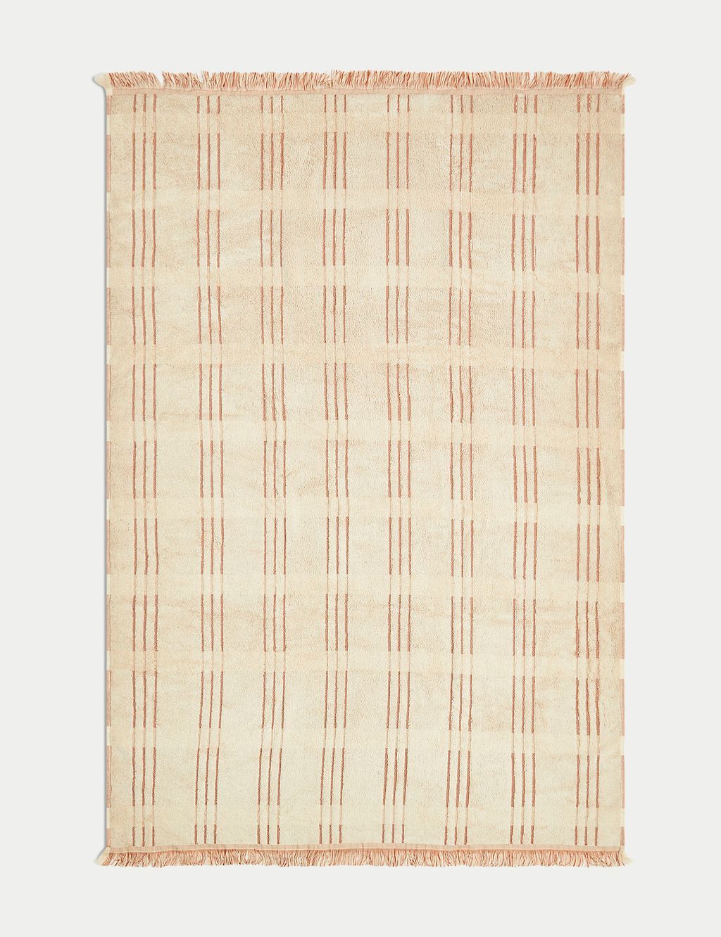 Pure Cotton Striped Fringed Towel