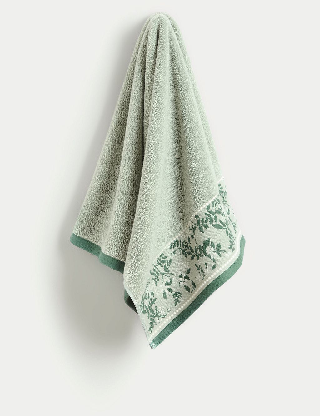 Pure Cotton Woven Floral Towel