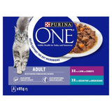 Purina One Mini Fillets Ocean Fish and Lamb Wet Cat Food 8 x 85g