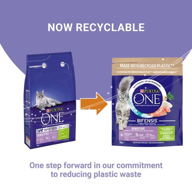 Purina One Sensitive Turkey Dry Cat Food 750g