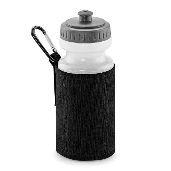 Quadra Water Bottle And Fabric Sleeve Holder Black