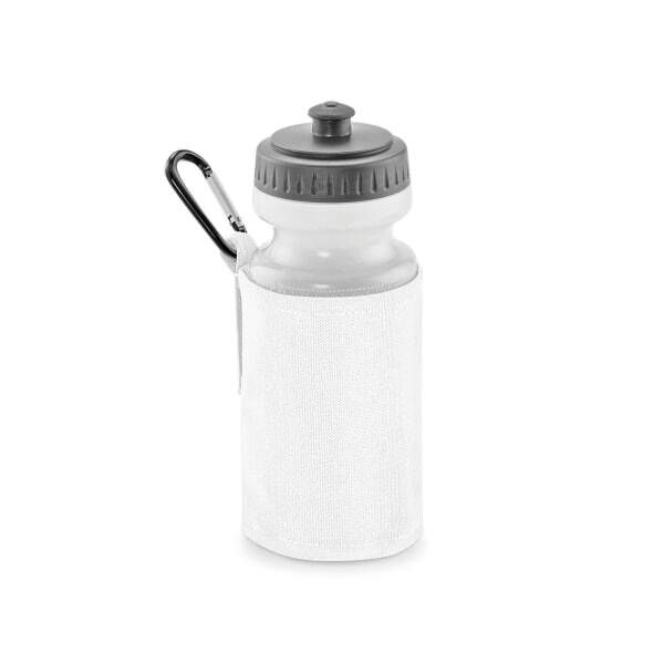 Quadra Water Bottle And Fabric Sleeve Holder White