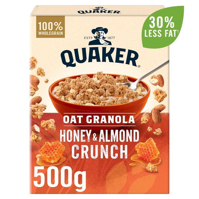 Quaker Oat Granola Honey & Almond Cereal 500g