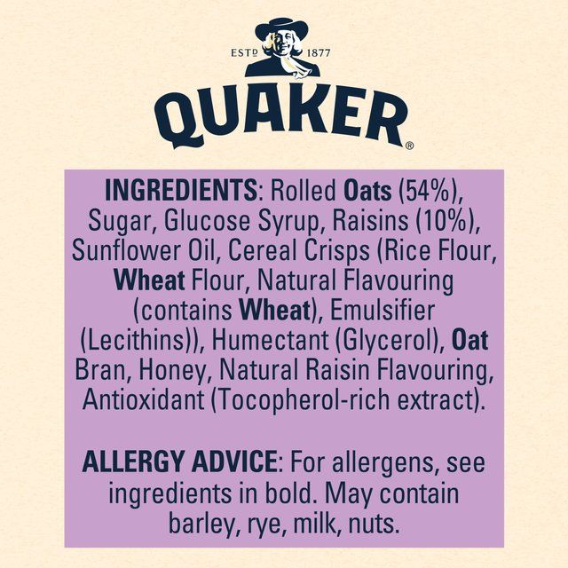Quaker Oat Granola Raisin Cereal 500g