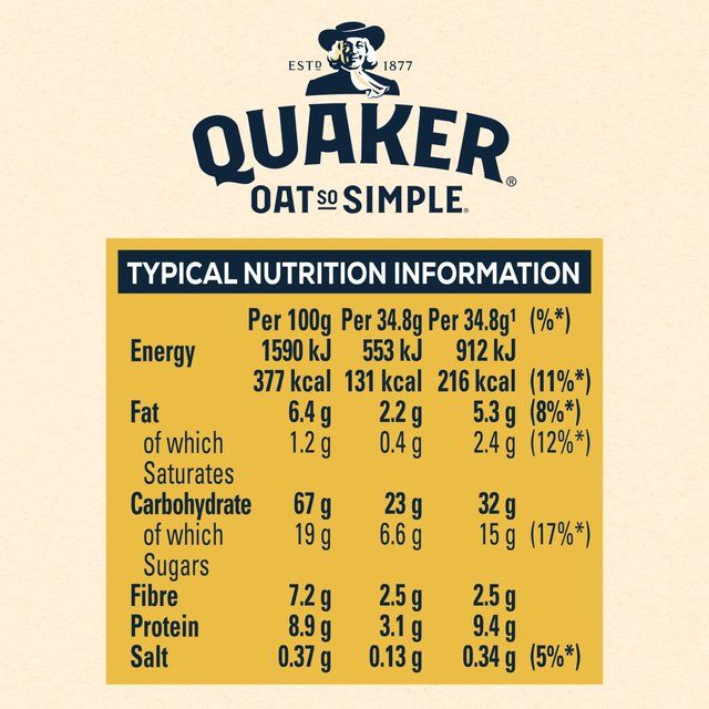 Quaker Oat So Simple Banana Porridge Cereal Sachets   10 per pack