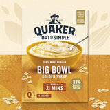 Quaker Oat So Simple Big Bowl Golden Syrup Porridge Sachets Cereal 6 per pack