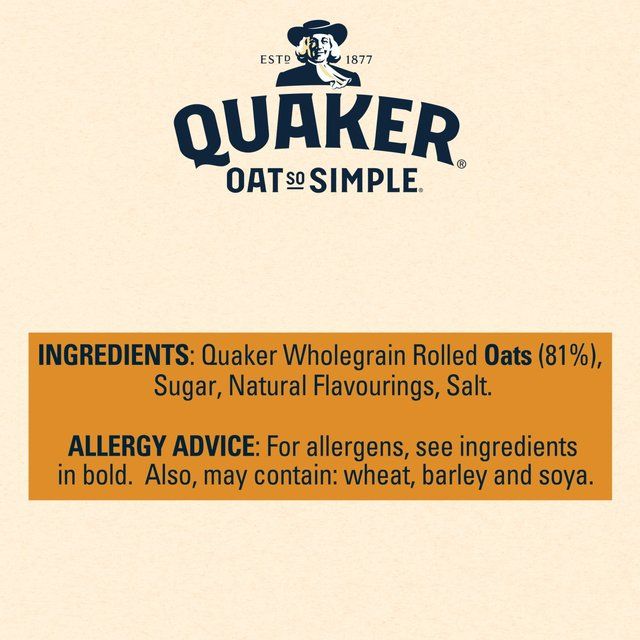 Quaker Oat So Simple Family Pack Golden Syrup Porridge Sachets Cereal 20 per pack
