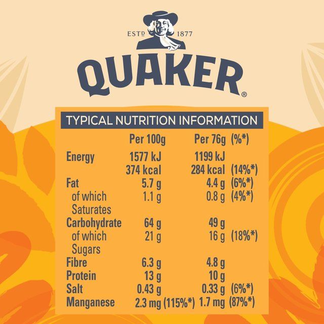 Quaker Oat So Simple Golden Syrup Porridge Cereal Big Pot 76g