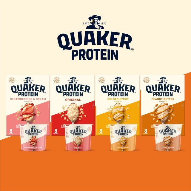 Quaker Oat So Simple Protein Golden Syrup Porridge Sachets Cereal 8 per pack