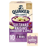 Quaker Oat So Simple Sultanas & Raisins Porridge 10 Pack