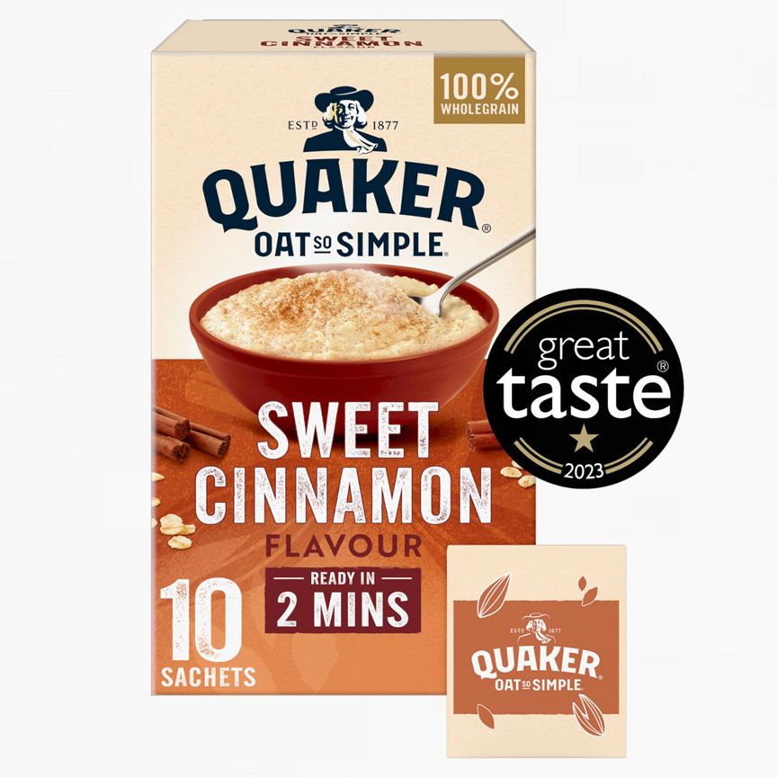 Quaker Oat So Simple Sweet Cinnamon Porridge 10 Pack
