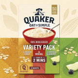 Quaker Oat So Simple Variety Pack Porridge Sachets Cereal 9 per pack