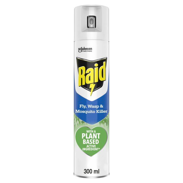 Raid Plant Based Fly Wasp & Mosquito Killer Aerosol Spray 300ml