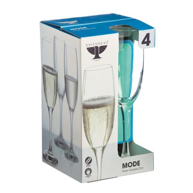 Ravenhead Mode Champagne Flutes Set 4 per pack
