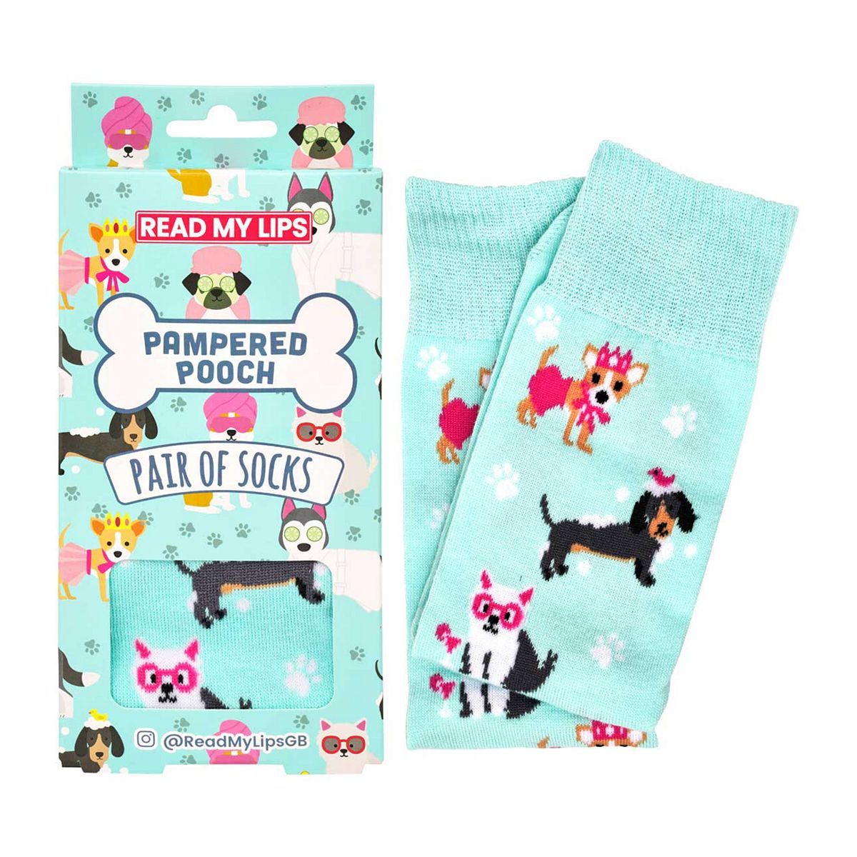 Read My Lips Pampered Pooch Socks